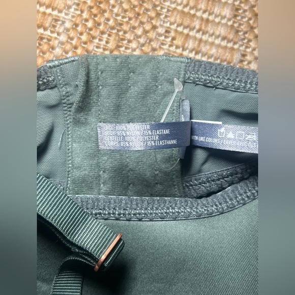 Aerie Women's Dark Green Floral Lace Bandeau Bralette, Size S - Picture 6 of 8